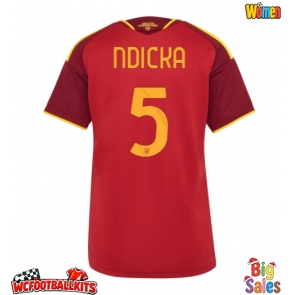 AS Roma Evan Ndicka #5 Replica Home Stadium Shirt for Women 2026-27 Short Sleeve